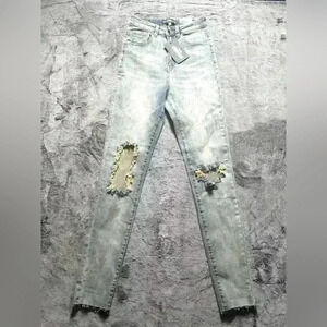 Misguided sinner high waist skinny destroyer jeans